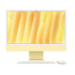 All-In-One PC Apple iMac 24 inch 4.5K Retina, Procesor Apple M4, 16GB RAM, 512GB SSD, 8 core GPU, macOS Sequoia, INT keyboard, Yellow
