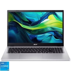 Laptop Acer 15.6'' Aspire Go 15 AG15-71P, FHD IPS, Procesor Intel® Core™ i5-1334U (12M Cache, up to 4.60 GHz), 16GB DDR5, 512GB SSD, Intel Integrated Graphics, No OS, Pure Silver