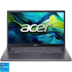 Laptop Acer 17.3'' Aspire 17 A17-51M, FHD IPS, Procesor Intel® Core™ i5-1334U (12M Cache, up to 4.60 GHz), 32GB LPDDR5, 1TB SSD, Intel Iris Xe, No OS, Steel Gray