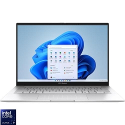 Laptop ASUS 14'' Zenbook 14 OLED UX3405CA, 3K 120Hz, Procesor Intel® Core™ Ultra 9 285H (24M Cache, up to 5.40 GHz), 32GB LPDDR5X, 1TB SSD, Intel Arc 140T, Win 11 Pro, Foggy Silver