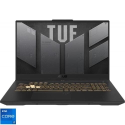 Laptop ASUS Gaming 17.3'' TUF F17 FX707ZC4, FHD 144Hz, Procesor Intel® Core™ i7-12700H (24M Cache, up to 4.70 GHz), 16GB DDR4, 1TB SSD, GeForce RTX 3050 4GB, No OS, Mecha Gray