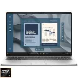 Laptop DELL 16'' Pro 16 PC16255, FHD+, Procesor AMD Ryzen™ Al 7 350 (16M Cache, up to 5.0 GHz), 16GB DDR5, 512GB SSD, AMD Radeon 860M, Win 11 Pro, Platinum Silver, 3Yr ProSupport