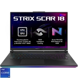 Laptop Gaming ASUS ROG Strix SCAR 18 G834JZR cu procesor Intel® Core™ i9 14900HX pana la 5.8 GHz, 18