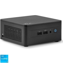 Mini PC Asus NUC 13 Pro Kit NUC13ANHi3 cu procesor Intel® Core™ i3-1315U pana la 4.50 GHz, fara RAM, fara stocare, Intel® UHD Graphics , No OS, No cord, Black