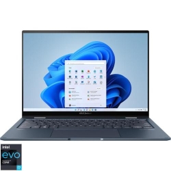 Ultrabook ASUS 14'' Zenbook 14 Flip OLED UP3404VA, 2.8K 90Hz Touch, Procesor Intel® Core™ i7-1360P (18M Cache, up to 5.00 GHz), 16GB DDR5, 1TB SSD, Intel Iris Xe, Win 11 Pro, Ponder Blue