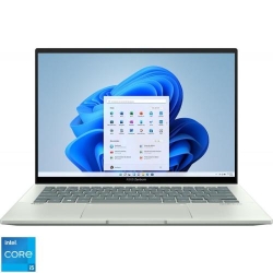 Ultrabook ASUS 14'' Zenbook 14 UX3402ZA, WQXGA, Procesor Intel® Core™ i5-1240P (12M Cache, up to 4.40 GHz), 16GB DDR5, 1TB SSD, Intel Iris Xe, Win 11 Pro, Aqua Celadon, 3Yr