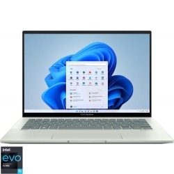 Ultrabook ASUS 14'' Zenbook 14 UX3402ZA, WQXGA, Procesor Intel® Core™ i5-1240P (12M Cache, up to 4.40 GHz), 16GB DDR5, 512GB SSD, Intel Iris Xe, Win 11 Pro, Aqua Celadon
