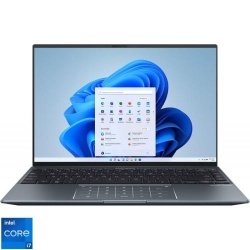 Ultrabook ASUS 14'' Zenbook 14X OLED UX5401ZA, 2.8K 90Hz, Procesor Intel® Core™ i7-12700H (24M Cache, up to 4.70 GHz), 16GB DDR5, 512GB SSD, Intel Iris Xe, Win 11 Pro, Pine Grey