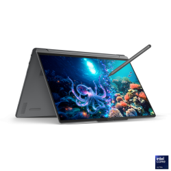 Ultrabook Lenovo 14'' Yoga 9 2-in-1 14ILL10, 2.8K OLED 120Hz Touch, Procesor Intel® Core™ Ultra 7 258V (12M Cache, up to 4.80 GHz), 32GB LPDDR5X, 1TB SSD, Intel Arc 140V, Win 11 Home, Luna Grey, 3Yr Onsite Premium Care