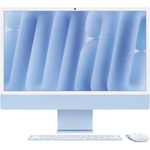All-In-One PC Apple iMac 24 inch 4.5K Retina, Procesor Apple M4, 16GB RAM, 256GB SSD, 10 core GPU, macOS Sequoia, RO keyboard, Blue
