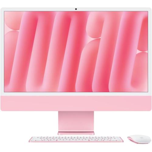 All-In-One PC Apple iMac 24 inch 4.5K Retina, Procesor Apple M4, 16GB RAM, 256GB SSD, 8 core GPU, macOS Sequoia, RO keyboard, Pink