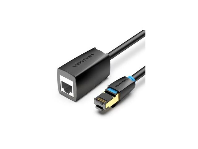 Cablu prelungitor SFTP Vention, RJ-45 (M) la RJ-45 (T), 8m, 40 Gbps, ecranat, 26AWG, cupru, negru, \