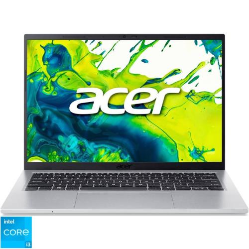 Laptop Acer 14'' Aspire Go 14 AG14-72P, WUXGA IPS, Procesor Intel® Core™ i3-1305U (10M Cache, up to 4.50 GHz), 16GB DDR4, 512GB SSD, Intel UHD, No OS, Pure Silver