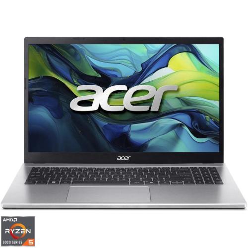 Laptop Acer 15.6'' Aspire Go 15 AG15-42P, FHD IPS, Procesor AMD Ryzen™ 5 5625U (16M Cache, up to 4.30 GHz), 16GB DDR4, 512GB SSD, AMD Radeon, No OS, Pure Silver