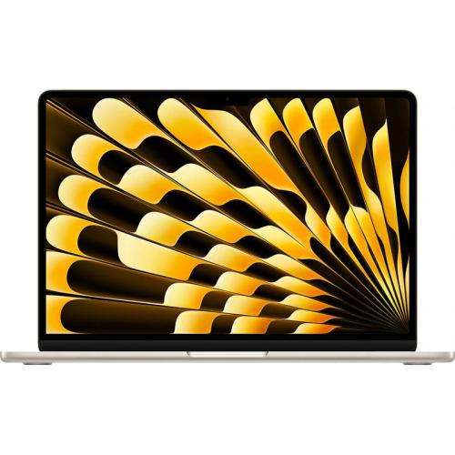 Laptop Apple 13.6'' MacBook Air 13 with Liquid Retina, Apple M4 chip (10-core CPU), 16GB, 512GB SSD, Apple M4 10-core GPU, macOS, Starlight, US keyboard, 2025