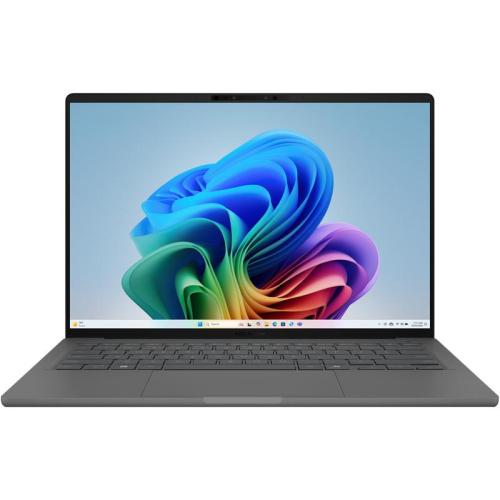 Laptop ASUS 14'' Zenbook A14 UX3407QA, WUXGA OLED, Procesor Qualcomm Snapdragon X X1-26-100, 32GB LPDDR5X, 1TB SSD, Qualcomm Adreno, Win 11 Pro, Iceland Gray