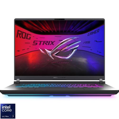 Laptop ASUS Gaming 16'' ROG Strix G16 G615LM, 2.5K 240Hz, Procesor Intel® Core™ Ultra 7 255HX (30M Cache, up to 5.20 GHz), 16GB DDR5, 1TB SSD, GeForce RTX 5060 8GB, No OS, Eclipse Gray