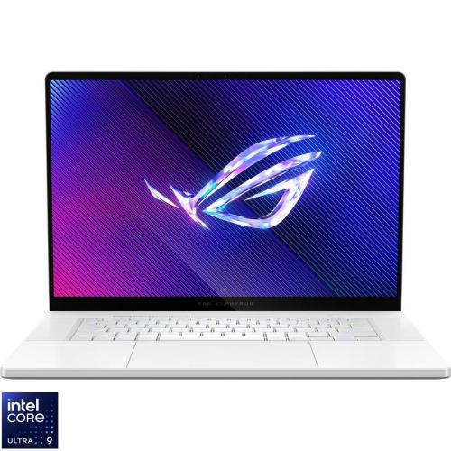 Laptop ASUS Gaming 16'' ROG Zephyrus G16 OLED GU605MZ, 2.5K 240Hz G-Sync, Procesor Intel® Core™ Ultra 9 185H (24M Cache, up to 5.10 GHz), 32GB DDR5X, 1TB SSD, GeForce RTX 4080 12GB, No OS, Platinum White