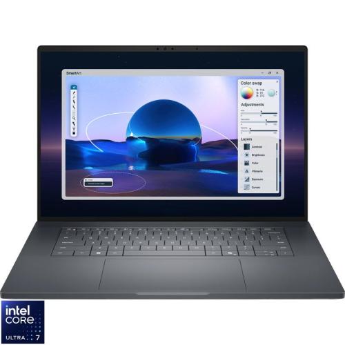 Laptop DELL 16'' Pro Max 16 Premium MA16250, FHD+ 120Hz VRR, Procesor Intel® Core™ Ultra 7 265H (24M Cache, up to 5.30 GHz), 32GB LPDDR5X, 1TB SSD, RTX PRO 1000 Blackwell 8GB, Linux, 3Yr ProSupport
