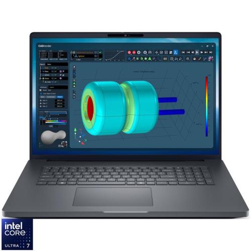 Laptop DELL 18'' Pro Max 18 Plus MB18250, QHD+, Procesor Intel® Core™ Ultra 7 265HX (30M Cache, up to 5.30 GHz), 32GB DDR5 CSODIMM, 1TB SSD, RTX PRO 2000 Blackwell 8GB, Linux, 3Yr ProSupport