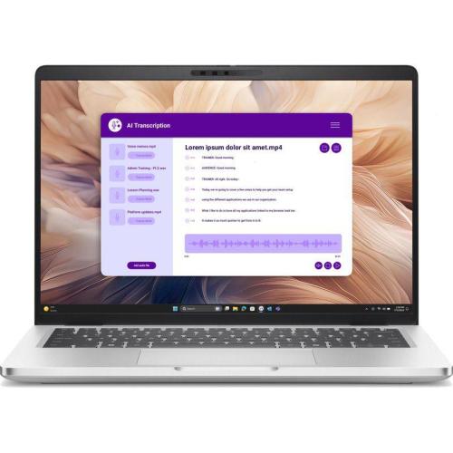Laptop Dell Pro 14 Plus, 14 inch 1920 x 1200, Intel 266V 8 C / 8 T, 2.2 GHz - 5.0 GHz, 12 MB cache, 16 GB LPDDR5X, 512 GB SSD, Intel Arc Graphics, Windows 11 Pro