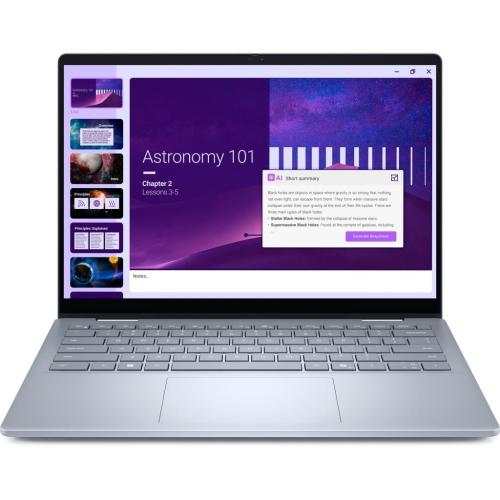 Laptop hibrid DELL 14 Plus 2-in-1, procesor Intel Core Ultra 5, 16 GB RAM, 512 GB SSD, ecran tactil Full HD+, culoare Ice Blue