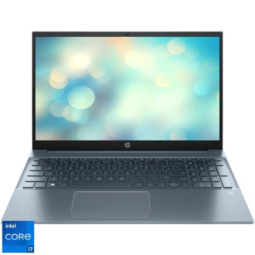 Laptop HP 15.6'' Pavilion 15-eg2021nq, FHD IPS, Procesor Intel® Core™ i7-1255U (12M Cache, up to 4.70 GHz), 16GB DDR4, 512GB SSD, Intel Iris Xe, Free DOS, Fog Blue
