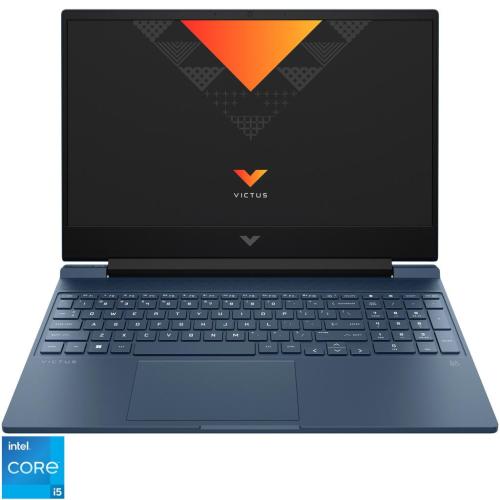 Laptop HP Gaming 15.6'' Victus 15-fa0024nq, FHD IPS, Procesor Intel® Core™ i5-12500H (18M Cache, up to 4.50 GHz), 8GB DDR4, 512GB SSD, GeForce GTX 1650 4GB, Free DOS, Performance Blue