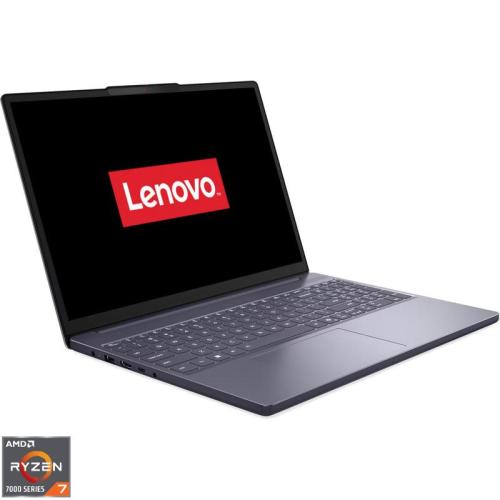 Laptop Lenovo 15.3'' IdeaPad Slim 3 15ARP10, WUXGA IPS, Procesor AMD Ryzen™ 7 7735HS (16M Cache, up to 4.75 GHz), 16GB DDR5, 512GB SSD, AMD Radeon 680M, No OS, Luna Grey