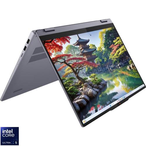Laptop Lenovo 16'' IdeaPad 5 2-in-1 16IAL10, WUXGA IPS Touch, Procesor Intel® Core™ Ultra 5 225U (12M Cache, up to 4.80 GHz), 16GB LPDDR5X, 512GB SSD, Intel Graphics, Win 11 Home, Luna Grey