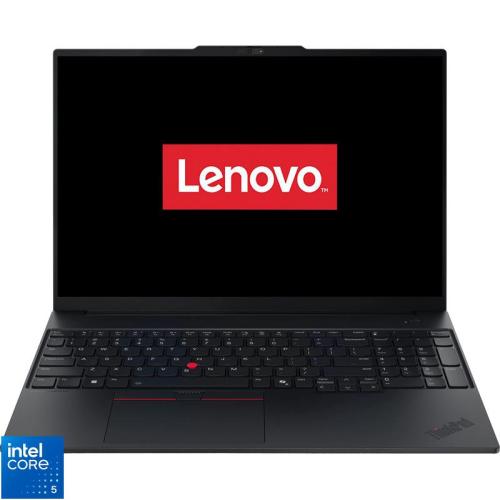 Laptop Lenovo 16'' ThinkPad E16 Gen 3, WUXGA IPS, Procesor Intel® Core™ 5 210H (12M Cache, up to 4.80 GHz), 16GB DDR5, 512GB SSD, Intel Graphics, No OS, Black