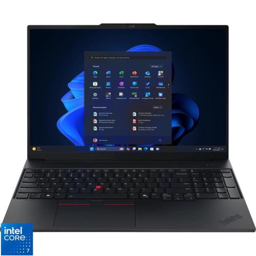 Laptop Lenovo 16'' ThinkPad E16 Gen 3, WUXGA IPS, Procesor Intel® Core™ 7 240H (24M Cache, up to 5.20 GHz), 16GB DDR5, 512GB SSD, Intel Graphics, Win 11 Pro, Black