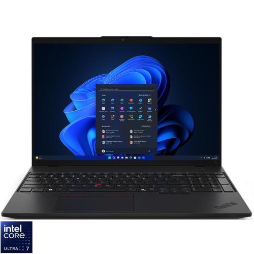 Laptop Lenovo 16'' ThinkPad L16 Gen 1, WUXGA IPS, Procesor Intel® Core™ Ultra 7 155U (12M Cache, up to 4.80 GHz), 16GB DDR5, 512GB SSD, Intel Graphics, Win 11 Pro, Black