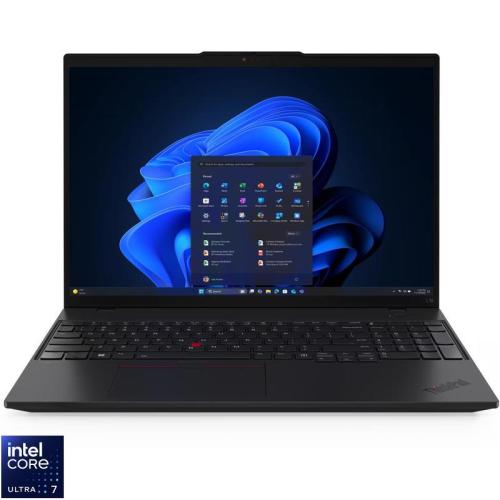 Laptop Lenovo 16'' ThinkPad L16 Gen 2, WUXGA IPS, Procesor Intel® Core™ Ultra 7 255U (12M Cache, up to 5.20 GHz), 32GB DDR5, 1TB SSD, Intel Graphics, Win 11 Pro, Black