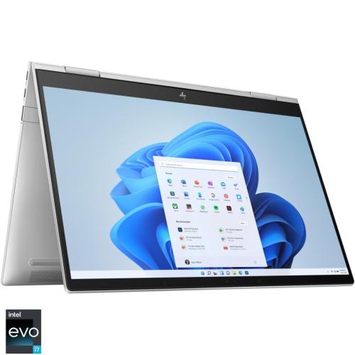 Laptop ultraportabil HP ENVY x360 13-bf0017nn cu procesor Intel® Core™ i7-1250U pana la 4.70 GHz, Touch, 13.3 WUXGA IPS, 16GB, 512GB SSD, Intel® Iris® Xe Graphics, Windows 11 Home, Natural Silver
