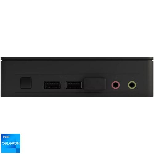Mini PC Asus NUC 11 Essential Kit NUC11ATKC2 cu procesor Intel® Celeron® Processor N4505 pana la 2.90 GHz, fara RAM, fara stocare, Intel® UHD Graphics, No OS, EU cord, Black
