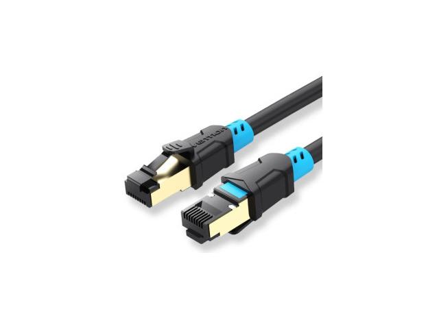 Patch cord SFTP Vention, Cat. 6, RJ-45 (T) la RJ-45 (T), 25m, dublu-ecranat, cupru, negru, \