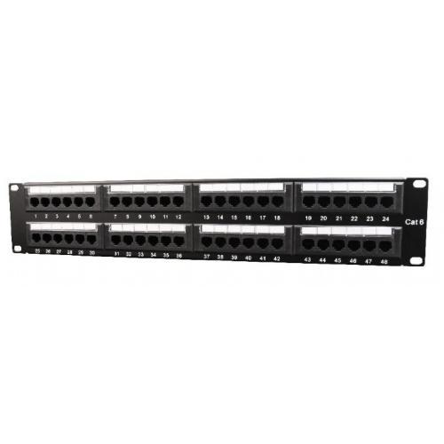 Patch Panel Gembird NPP-C624-002, 19inch, 24 port, Black