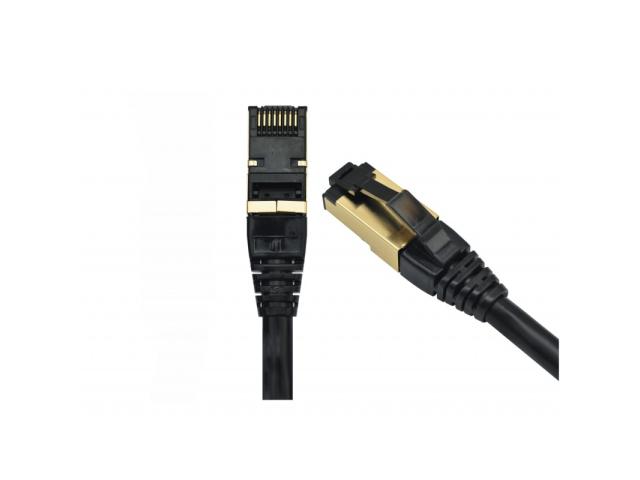 Patchcord FFTP RJ45-RJ45 Cat.8, LSZH, 3m, negru - EMTEX \