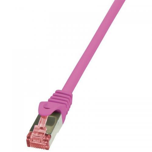 Patch cord Logilink CQ2069S PrimeLine S/FTP, Cat.6, 3 m, pink