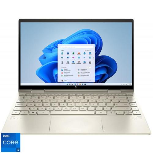 Ultrabook HP 13.3'' ENVY x360 Convert 13-bd0028nn, FHD IPS Touch, Procesor Intel® Core™ i7-1165G7 (12M Cache, up to 4.70 GHz, with IPU), 16GB DDR4, 1TB SSD, Intel Iris Xe, Win 11 Home, Pale Gold
