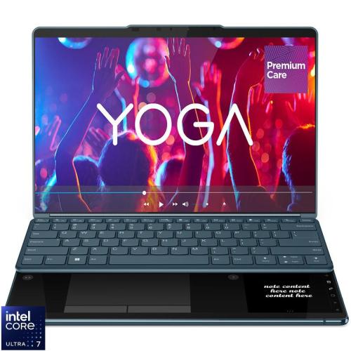 Ultrabook Lenovo 13.3'' Yoga Book 9 13IMU9, 2.8K OLED Touch, Procesor Intel® Core™ Ultra 7 155U (12M Cache, up to 4.80 GHz), 32GB LPDDR5X, 1TB SSD, Intel Graphics, Win 11 Pro, Tidal Teal, 3Yr Onsite Premium Care