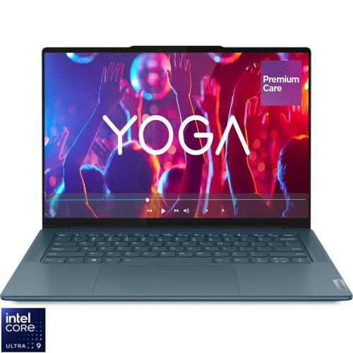Ultrabook Lenovo 14.5'' Yoga Pro 7 14IMH9, 3K IPS 120Hz Touch, Procesor Intel® Core™ Ultra 9 185H (24M Cache, up to 5.10 GHz), 32GB LPDDR5X, 1TB SSD, Intel Arc, No OS, Tidal Teal, 3Yr Onsite Premium Care