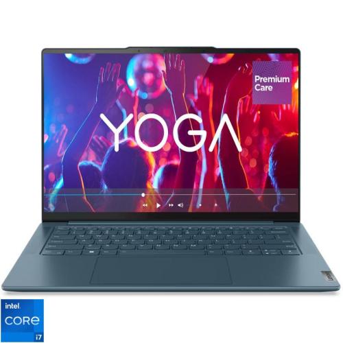 Ultrabook Lenovo 14.5'' Yoga Pro 7 14IRH8, 2.5K IPS 90Hz, Procesor Intel® Core™ i7-13700H (24M Cache, up to 5.00 GHz), 32GB DDR5, 1TB SSD, Intel Iris Xe, Win 11 Home, Tidal Teal, 3Yr Onsite Premium Care