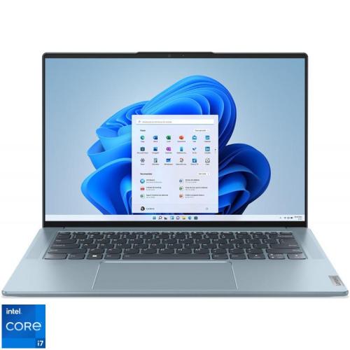 Ultrabook Lenovo 14.5'' Yoga Slim 7 ProX 14IAH7, 3K IPS 120Hz, Procesor Intel® Core™ i7-12700H (24M Cache, up to 4.70 GHz), 32GB DDR5, 512GB SSD, GeForce RTX 3050 4GB, Win 11 Home, Dark Teal, 3Yr Onsite Premium Care